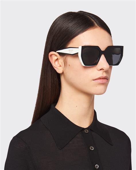 prada rectangle-wrap sunglasses in gunmetal grey|Slate Gray Lenses Prada Runway sunglasses .